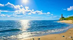 夏の海辺