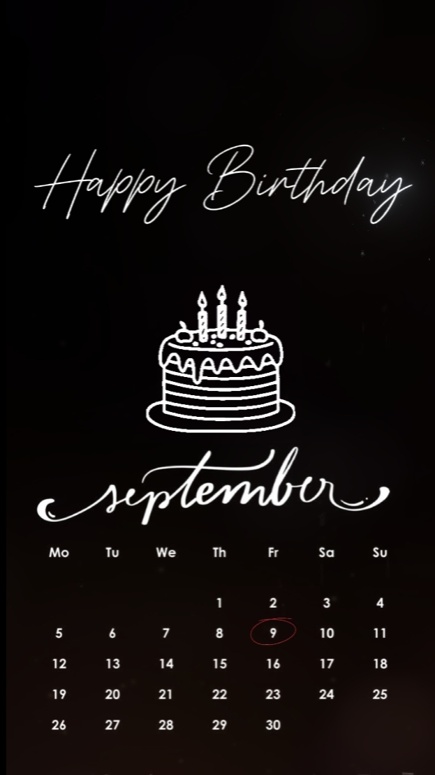 HBD 9 SEPTEMBER 2026