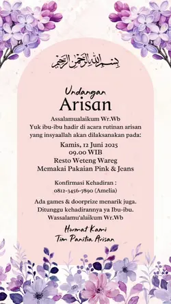 undangan arisan ibu