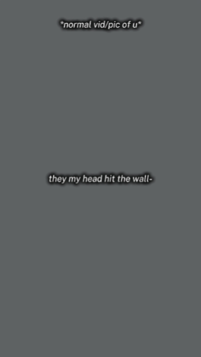 then my head hit