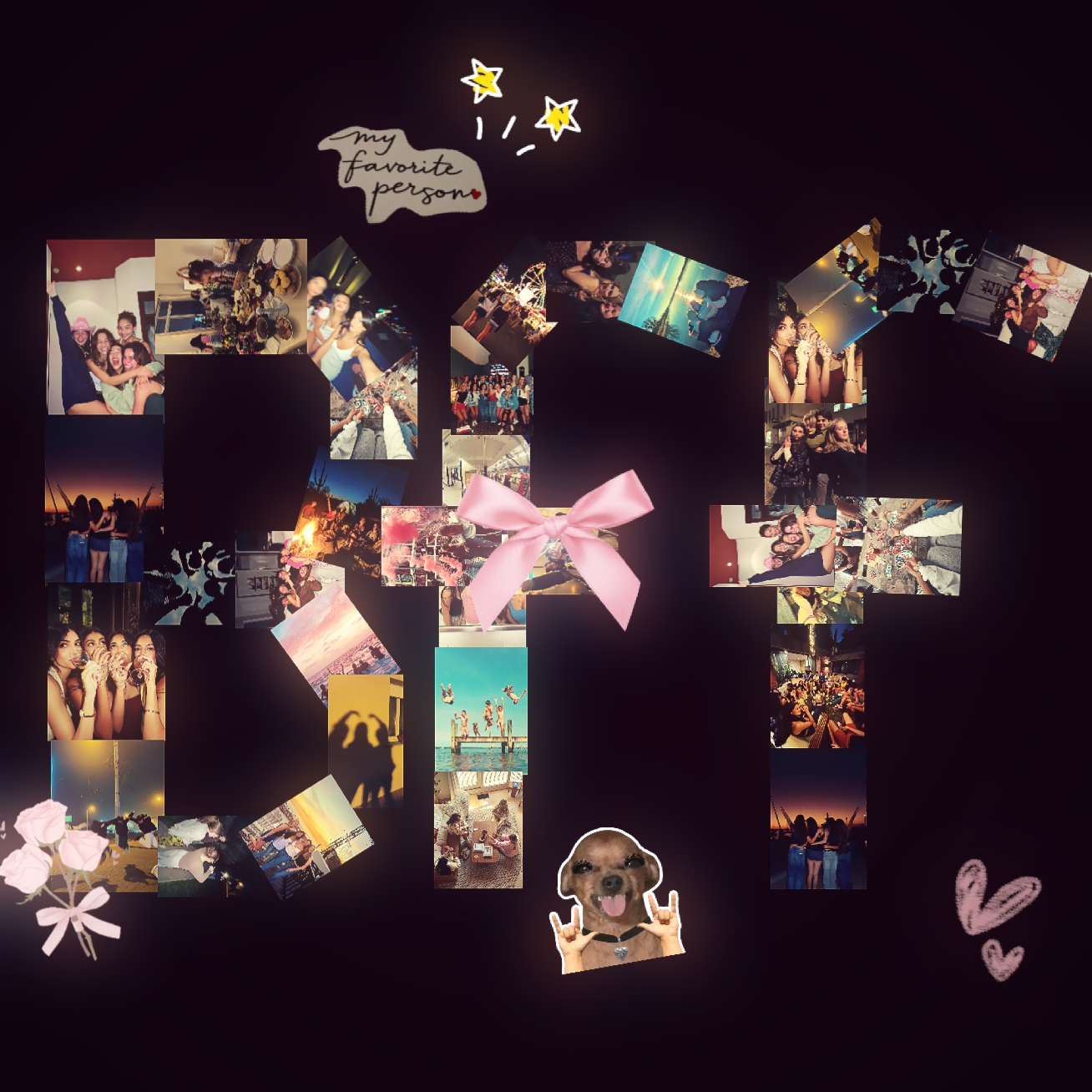 Foto de collage de mejores amigas