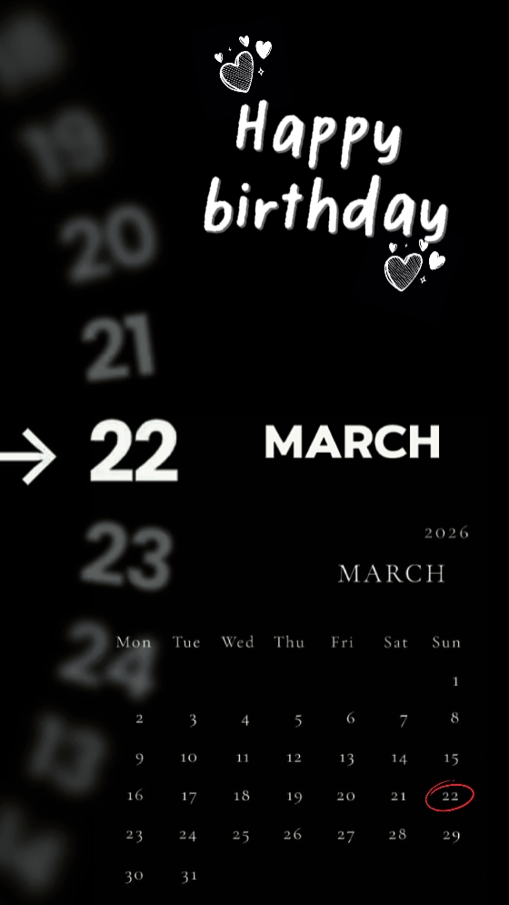 HBD AMOR 22 DE MARÇO 