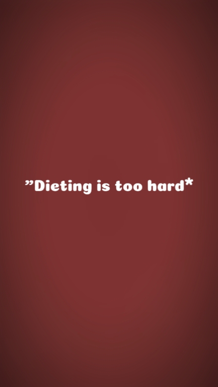 Dieta é difícil 
