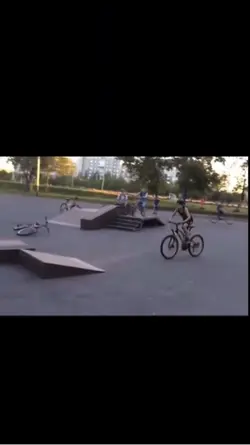 Epic bike crash