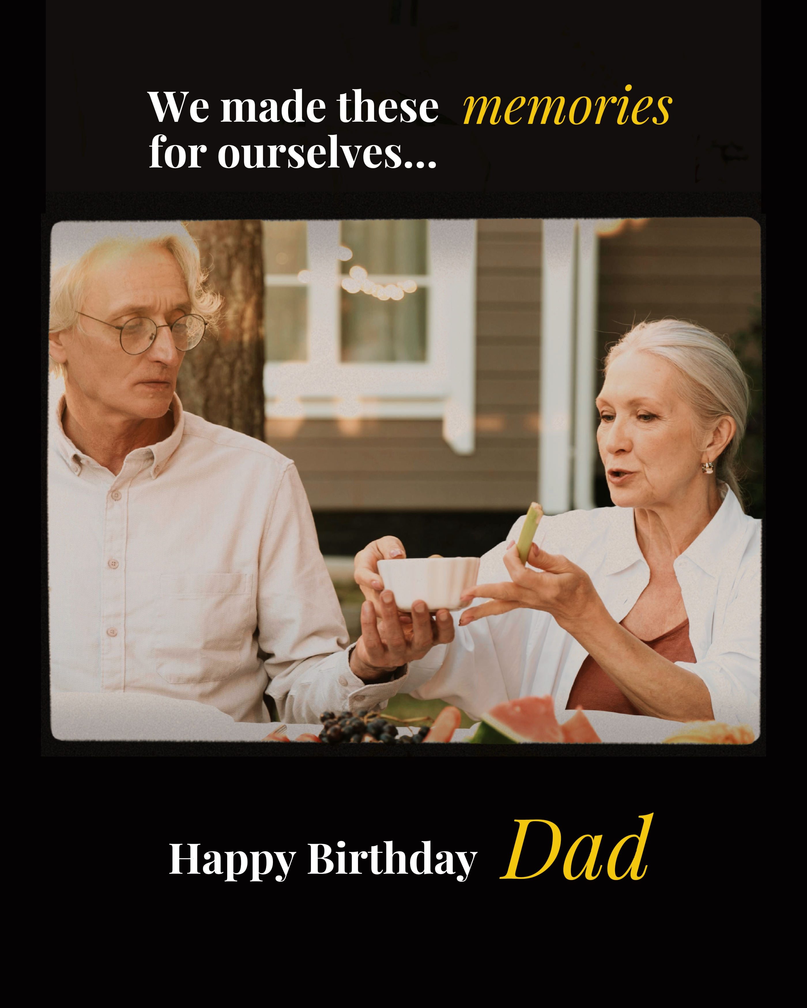 Feliz aniversário pai