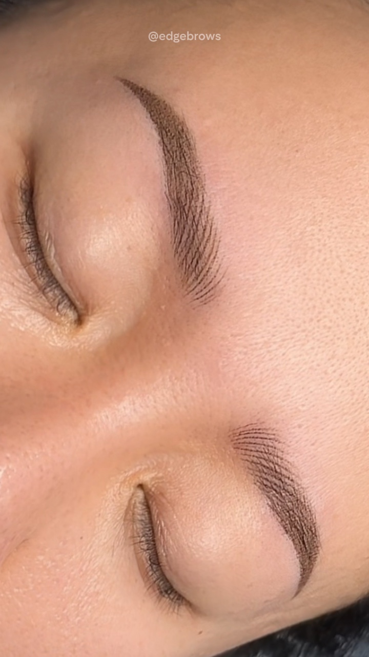 Antes después de las cejas