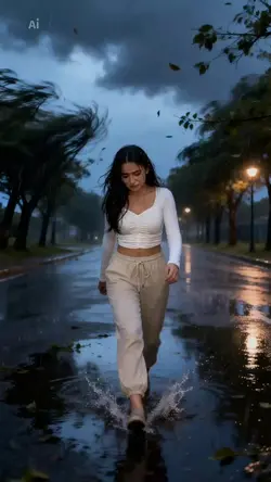 walking in rain 