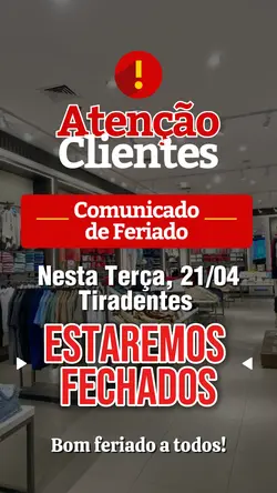 Aviso de feriado