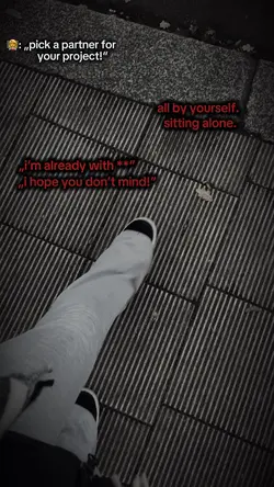 sitting alone..