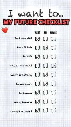 Future checklist❤️