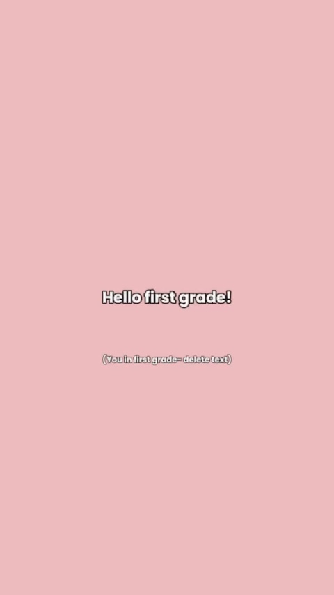 Bonjour première année! 