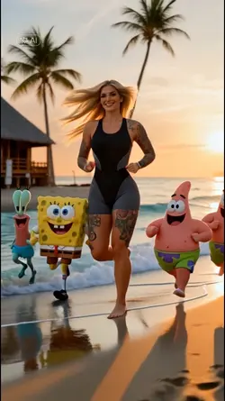 BOB ESPONJA NA PRAIA