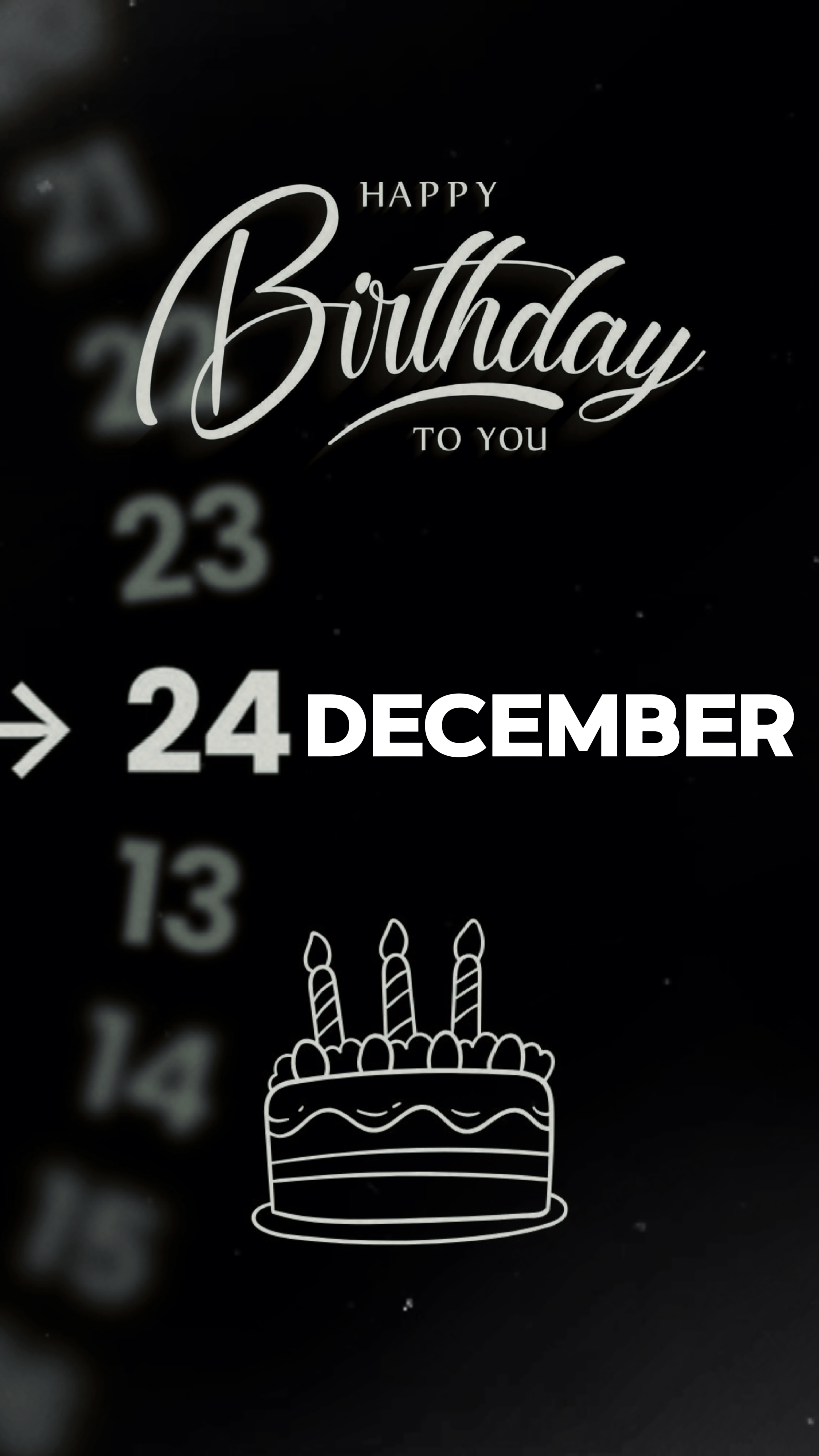 Feliz cumpleaños 24 de diciembre