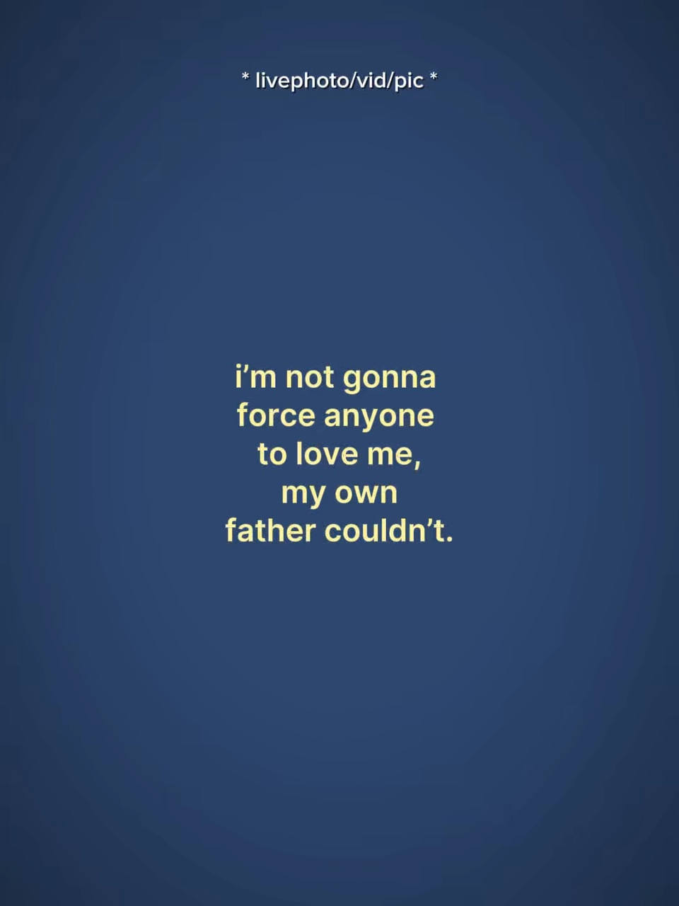 I’m not gonna force 