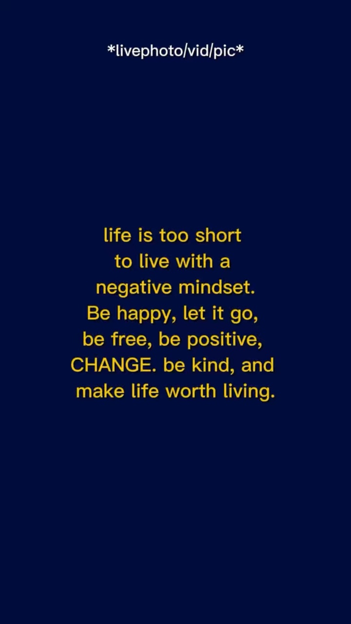LIFE IS TOO SHORT
