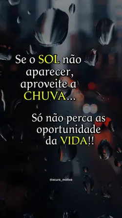 Aproveite a chuva