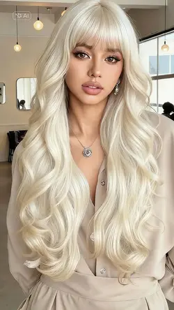 cabelo platinado IA