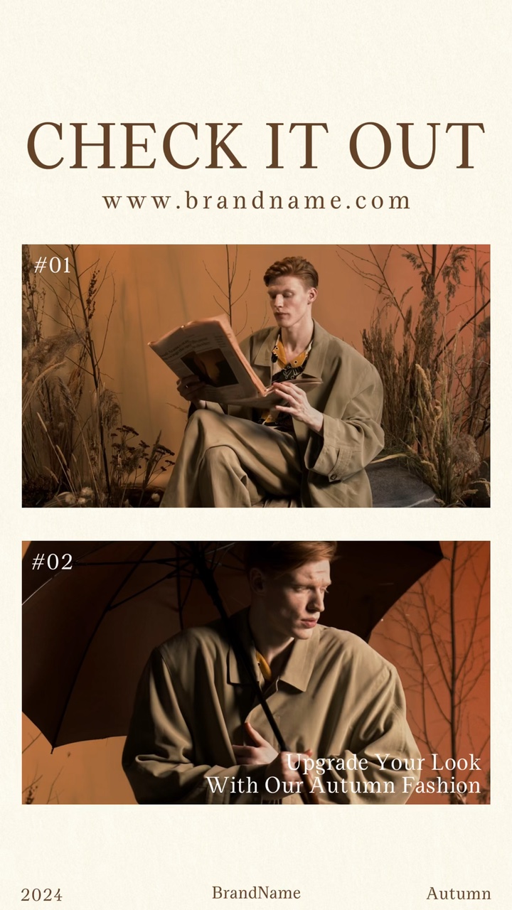 Fashion Industry Autumn New Collection Promo Template For Instagram