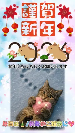 2026年賀状/新年ご挨拶/1clip