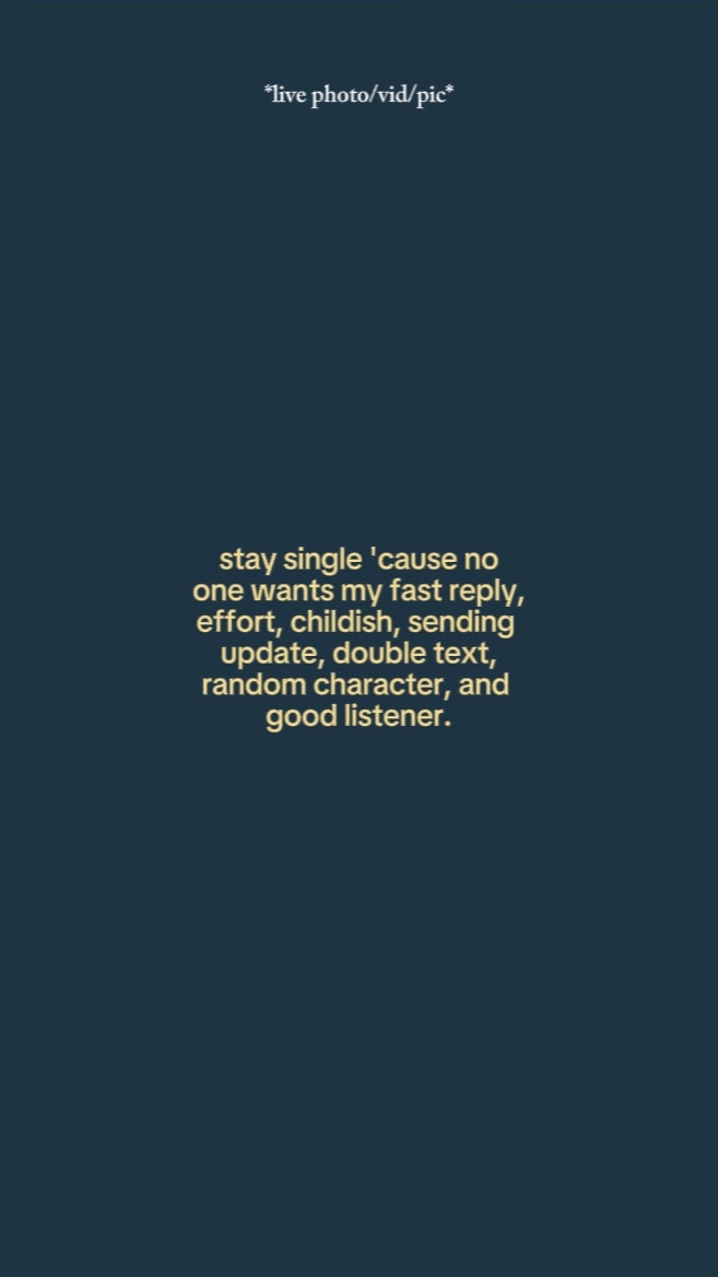 stay single 