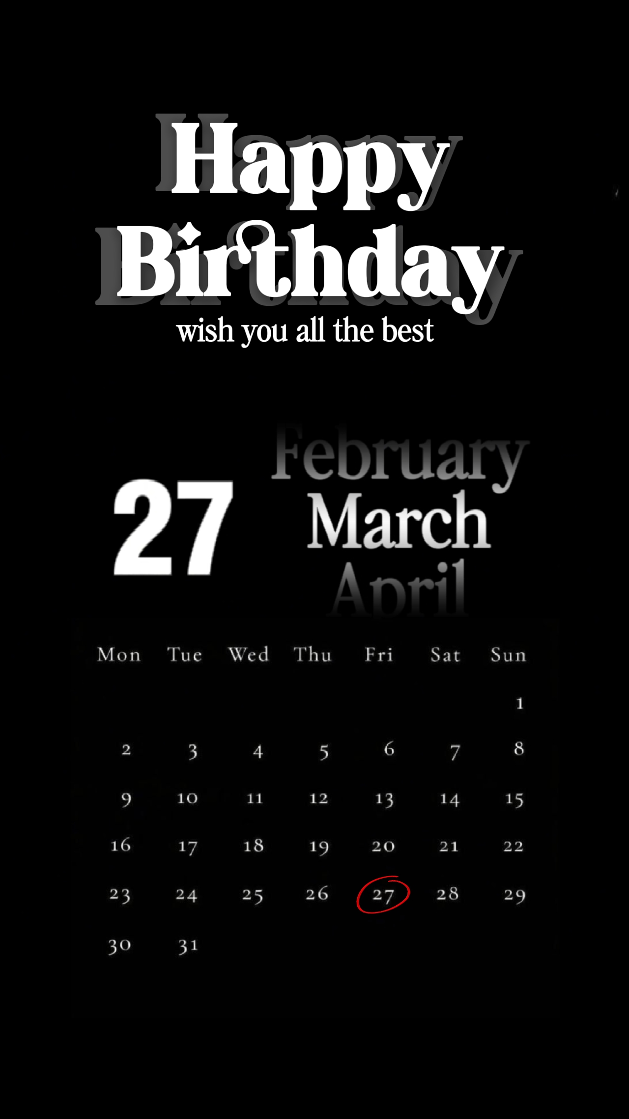 HBD 27 MARS 