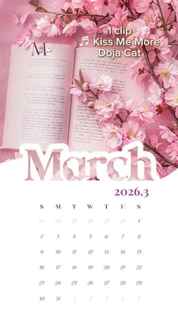 3月calendar(white)