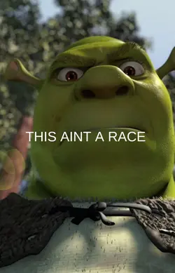 THIS AINT A RACE ❌