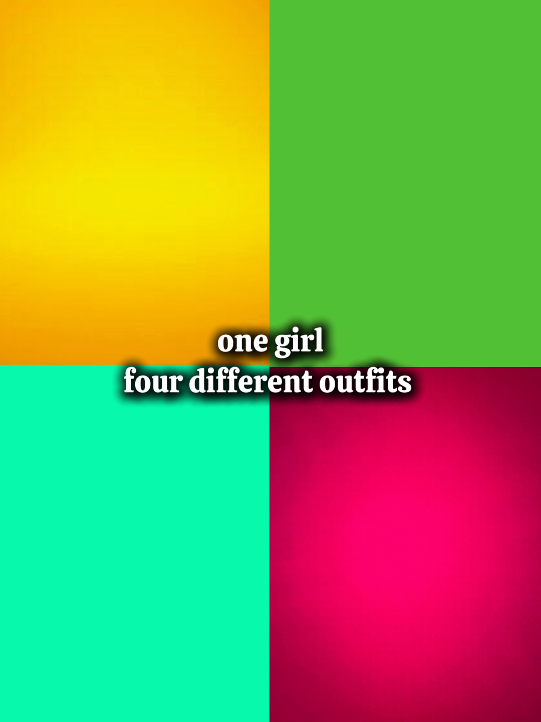 1 Mädchen 4 diff Outfit