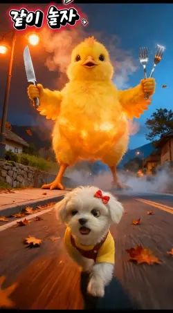 따라오는 병아리