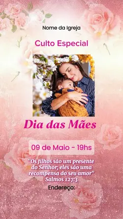 CULTO DIA DAS MÃES 
