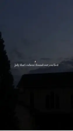 you lied β¦