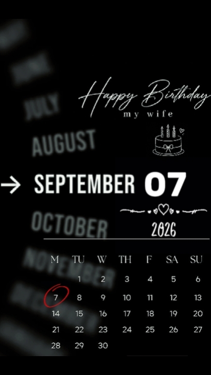 HBD WIFE 07 SEPTEMBE