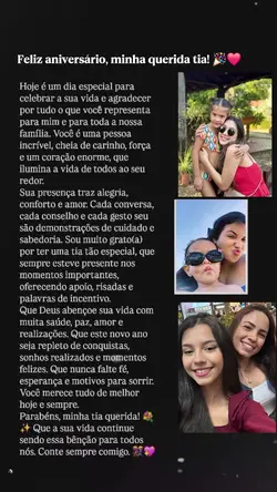 Parabéns tia