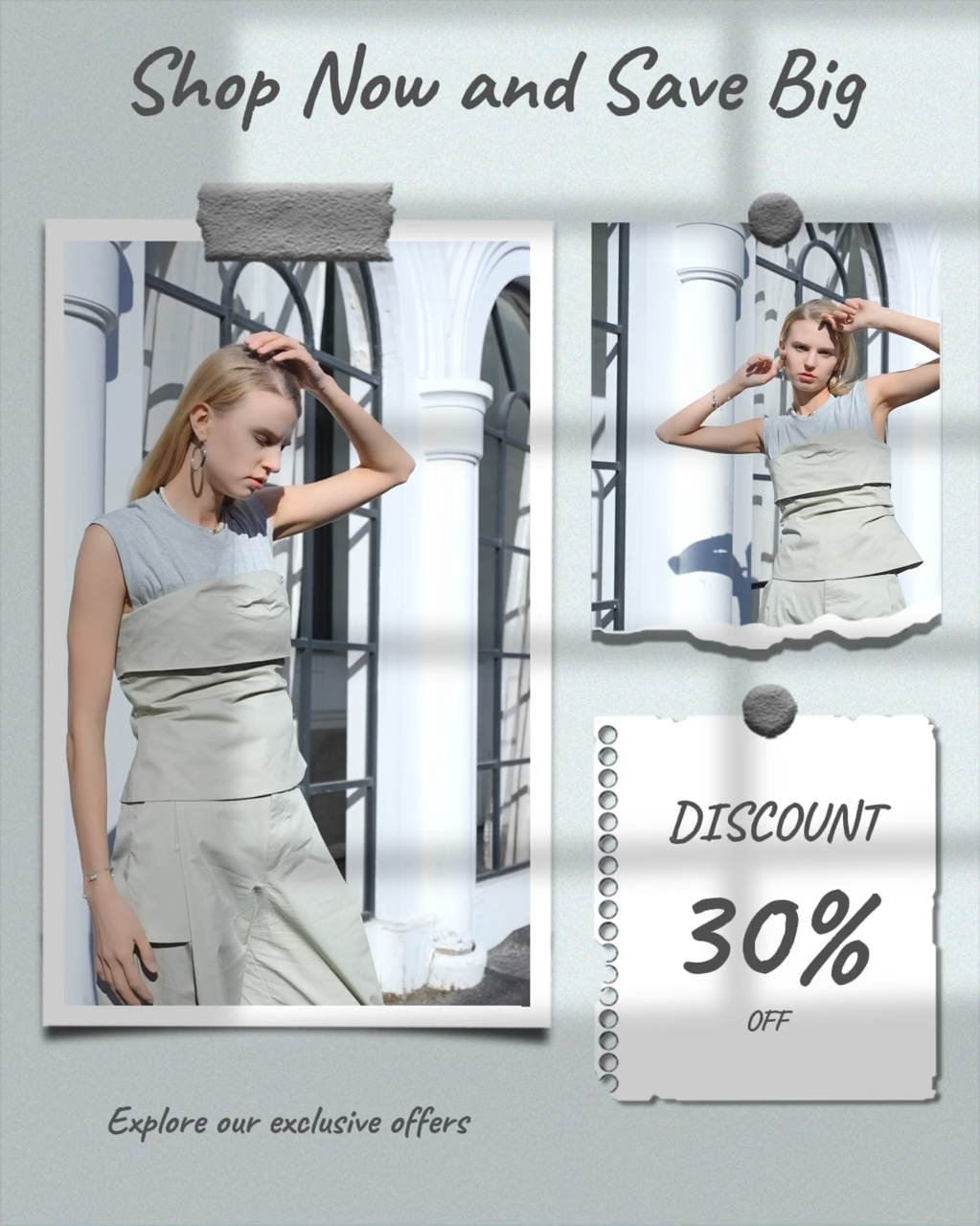 의류 및 액세서리 신선한 스타일 디스플레이 템플릿