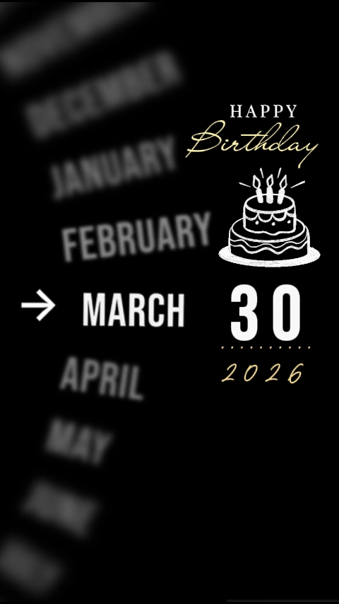 HBD 30 MARS 2026