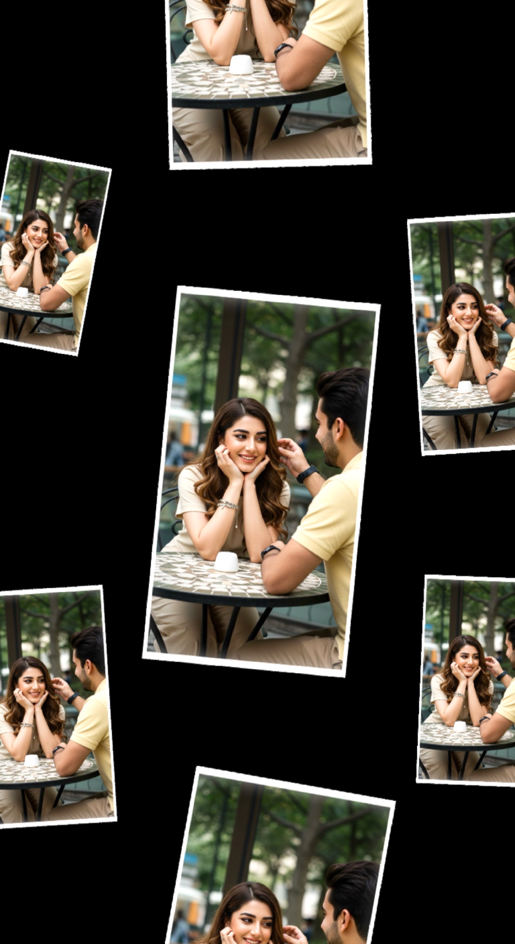 Collage de fotos de pareja
