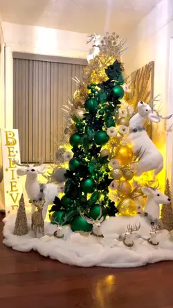 White deer Xmas tree