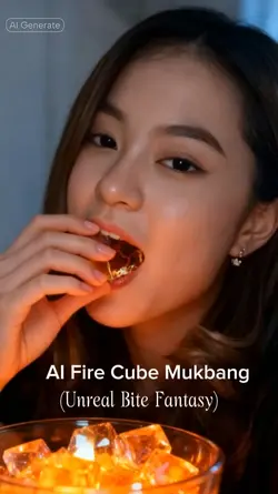 AI Fire Cube Mukbang