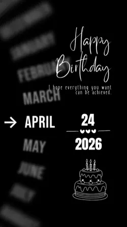 BIRTHDAY 24 APRIL