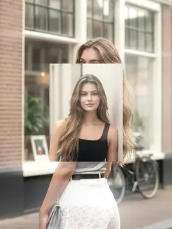 Vierkantsportretten met glow-reveals
