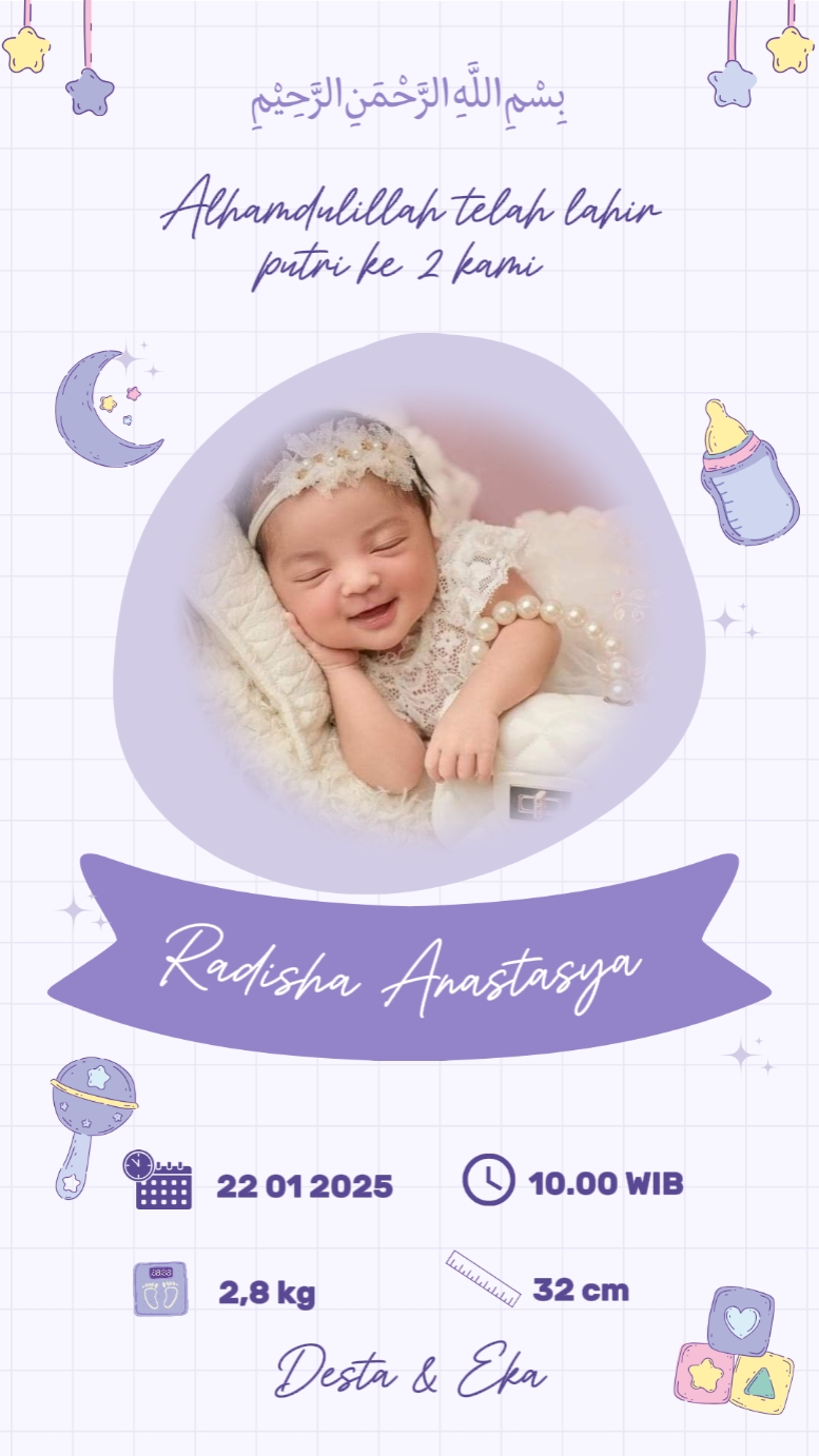 biodata bayi cewek