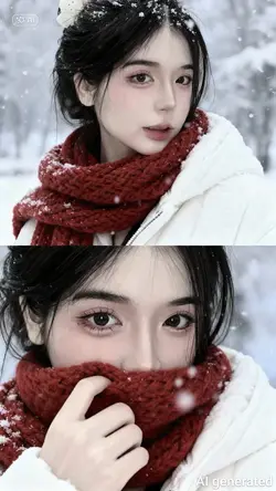 Ghép ảnh AI mùa đông