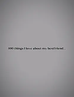 100 things I loveyou