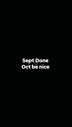Sept Done Oct be Nic
