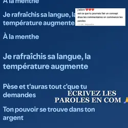 ecrivez les paroles 