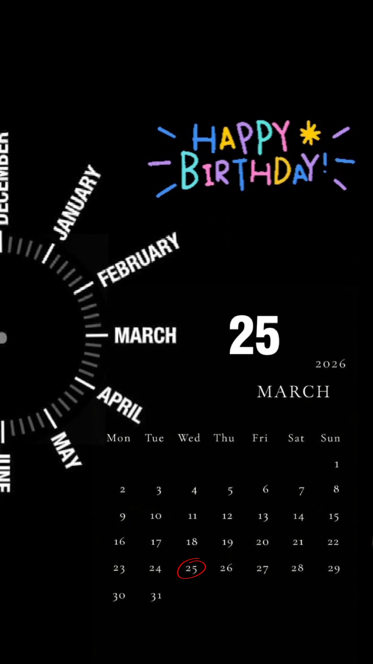 HBD 25 MARCH 