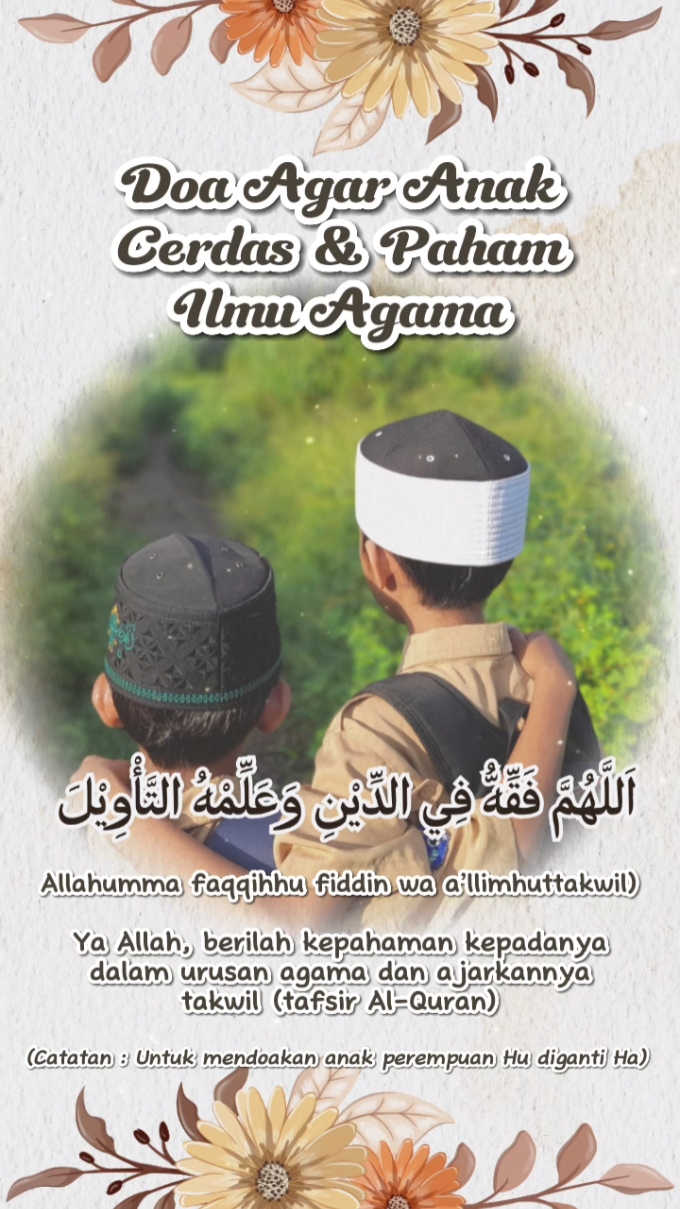 Doa Anak Paham Agama