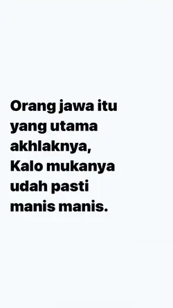 orang jawa itu manis