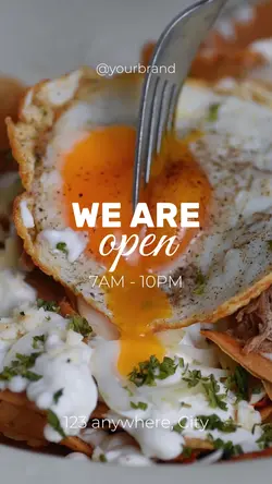We're Open • food