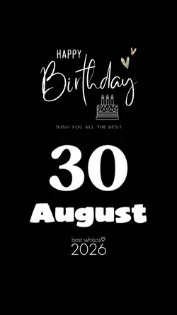 birthday 30 august